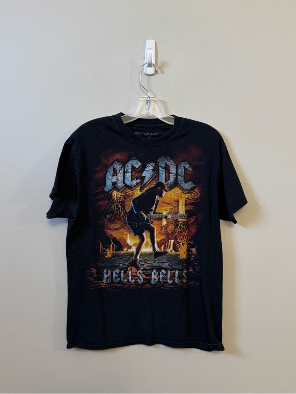 Liquid Blue AC/DC Hells Bells Angus Young Devil short sleeve graphic t-shirt
